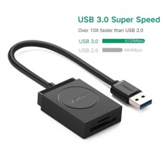 Đầu đọc thẻ USB 3.0 hỗ trợ SD/TF chính hãng Ugreen 20250 cao cấp