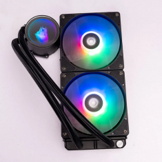 Tản nhiệt nước LeoPard TK1 2 Fan - Màu Đen, RGB Fixed