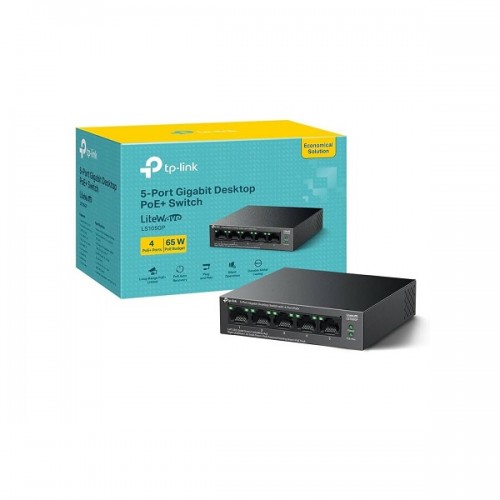 Thiết bị chuyển mạch Switch Gigabit 5 Cổng với 4 Cổng PoE+ TP-Link LS105GP